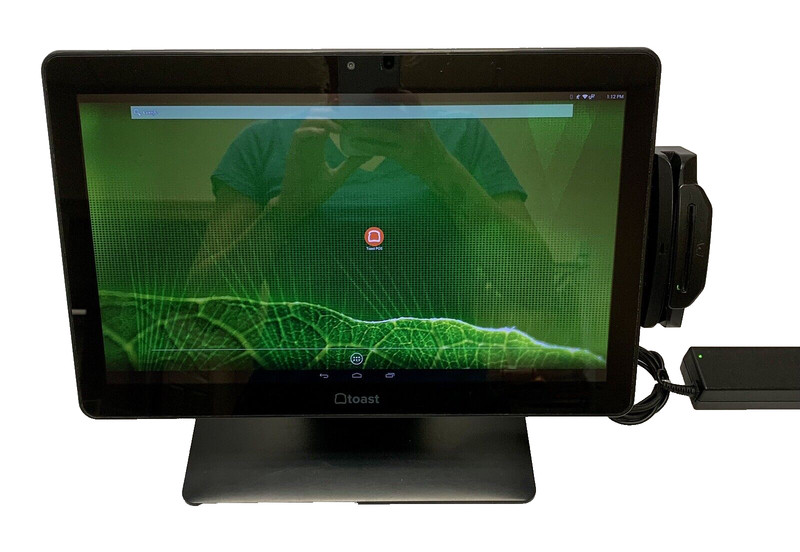 Elo MSM8690 Touch Screen W/ Toast POS, Card Reader, Power Adapter Cable & Stand gallery