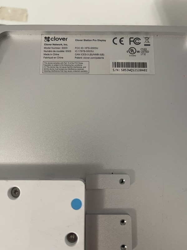 Clover Pro POS System Display S503, Printer P500, Cash Box, Card C503 LOCKED A gallery