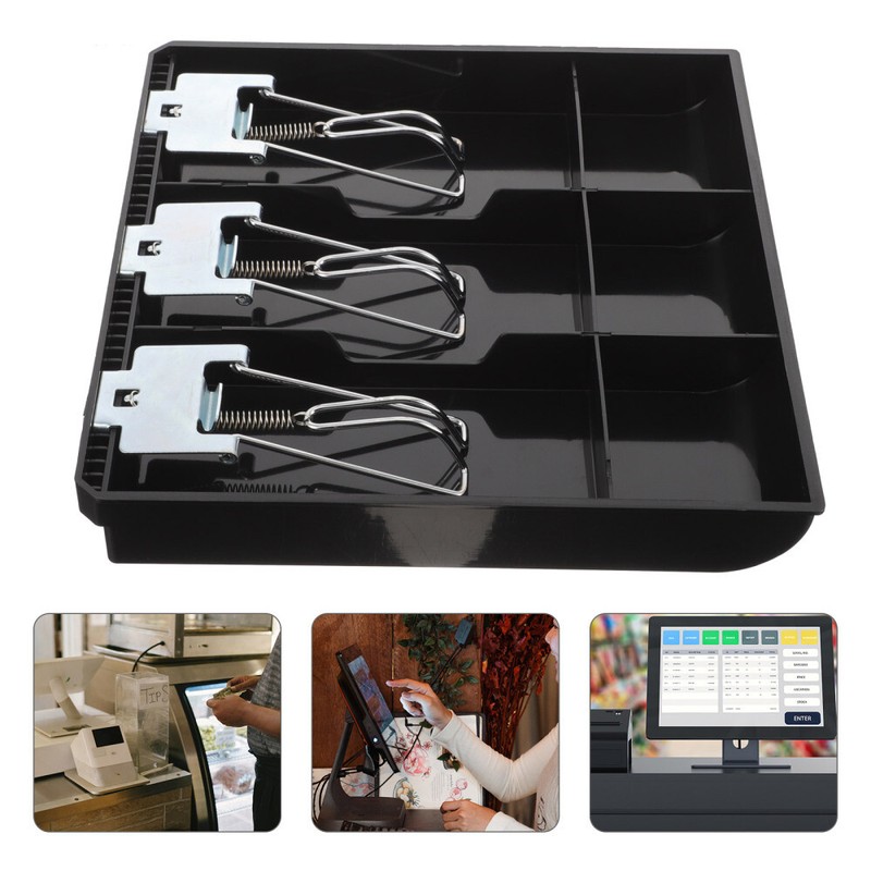 1PC Metal Cash Register Drawer Insert Tray Money Storage under Counter Black gallery