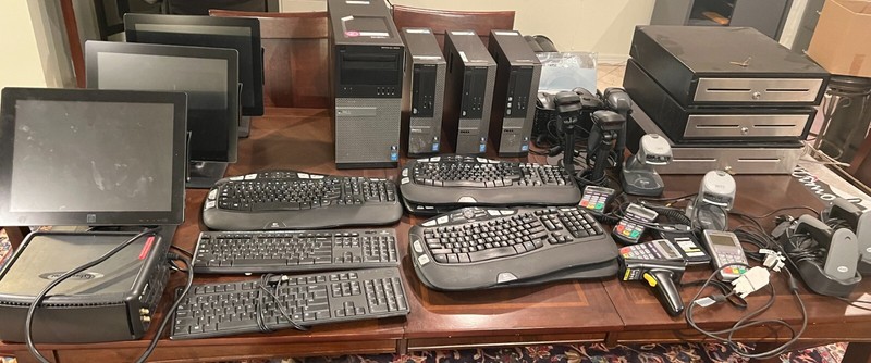 POINT OF SALE HARDWARE ONLY ITEMS INCLUDED ON THE TABLE