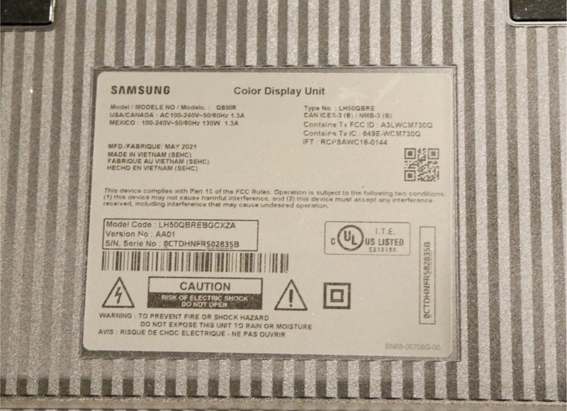 2 50" Samsung Digital Signage Displays, Untested, No Returns gallery