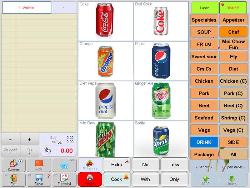 All In One POS System Point of Sale Dine-IN Take-Out Pizza gallery