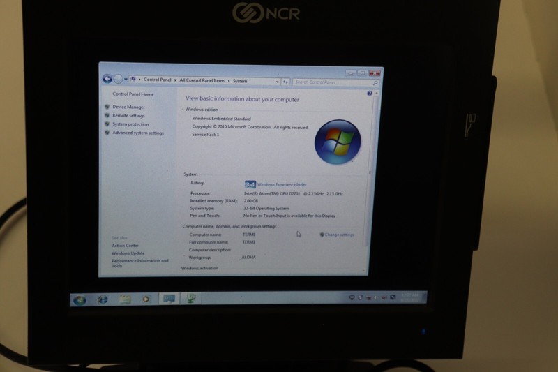 NCR P1230 NCR w/ C730F POS Terminal With Power Supply and Front Display gallery