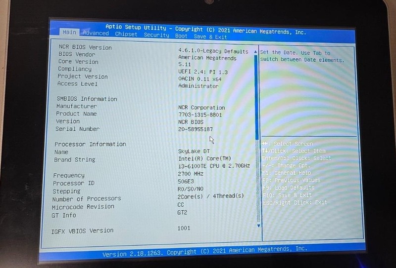 New NCR XR7 Plus 15" POS Touchscreen Terminal, i3-6100TE 8GB/120GB SSD, W10 gallery