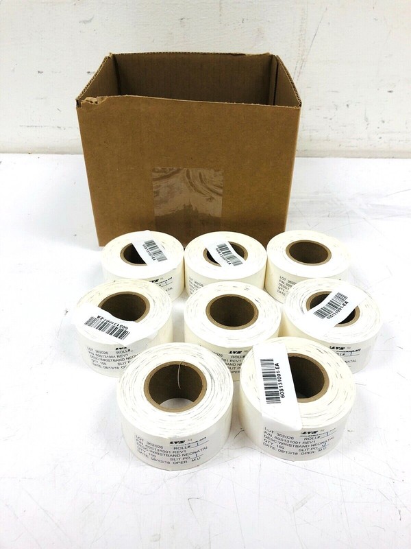 LOT OF 8 SATO NeoNatal Secure ID 60S131001 Rolls of 100 Bands for Printers