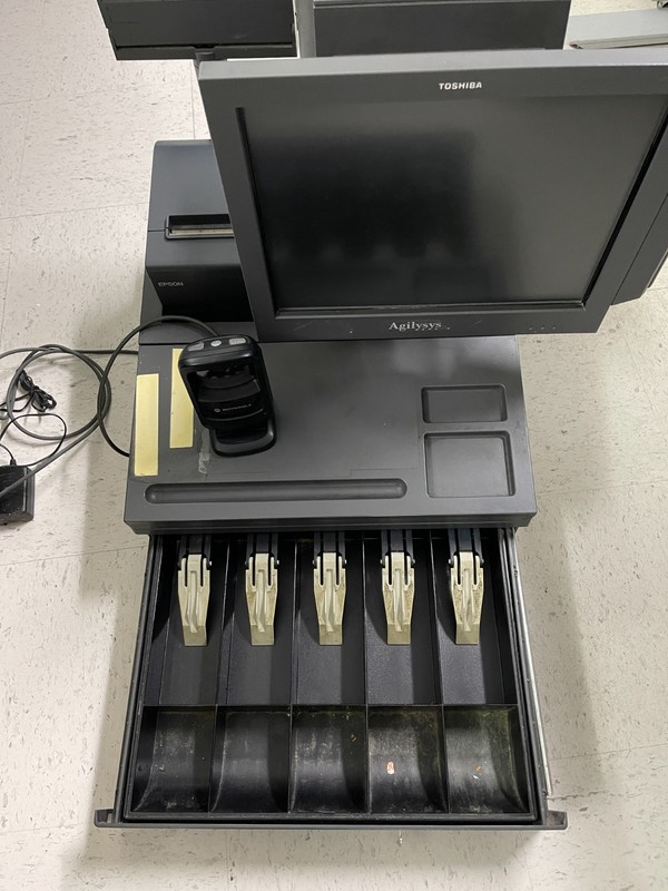 TOSHIBA DPS-300AB-80A POS w/ Epson TM-T88V Model: M244A and see details gallery