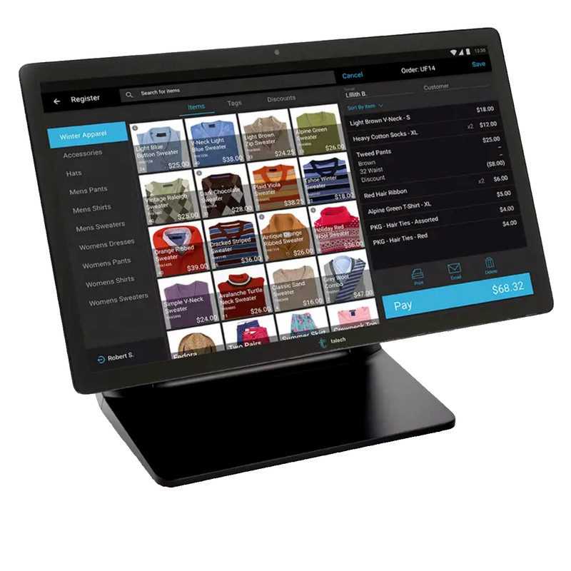 Talech POS Point of Sale Terminal ELO Touchscree All-in-One ESY15I1 2UWD E966678
