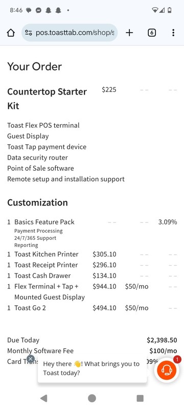 New Toast POS System W/ Hand Held gallery