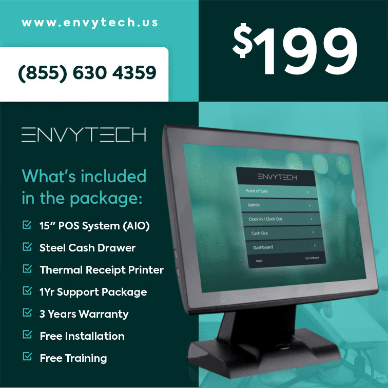 Brand New 15″ Touchscreen POS Cash Register Till System For Coffee Shops & Cafes