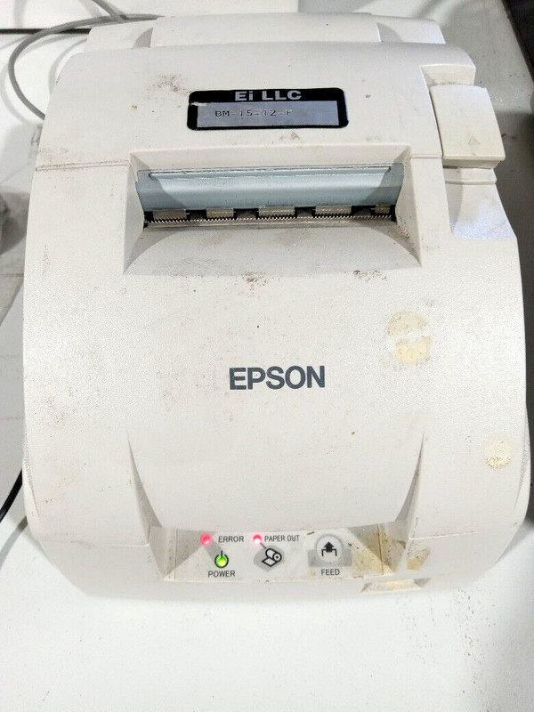 Epson TM-U220D M188D POS Receipt Printer (For Parts/Repair, No Paper) w/Charger