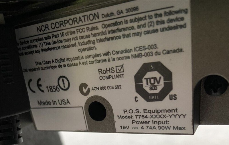 NCR 15" Touchscreen POS Terminal 7754-XXXX-YYYY gallery