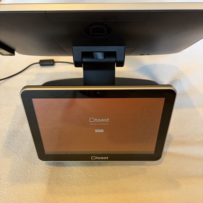 Toast Flex TT200 POS Point of Sale Dual Display Screen Terminal + Power Supply gallery