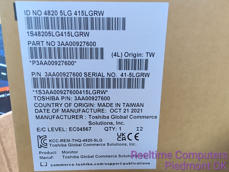 NEW Toshiba 4820-5LG SurePoint 15" POS Touch Monitor Kit w/ Keypad MSR Brackets gallery