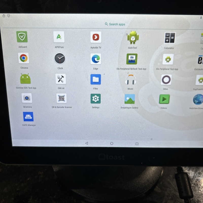 ELo Touch Solutions AIO TOAST POS tablet Model ESY10i1B w/New Power Cord