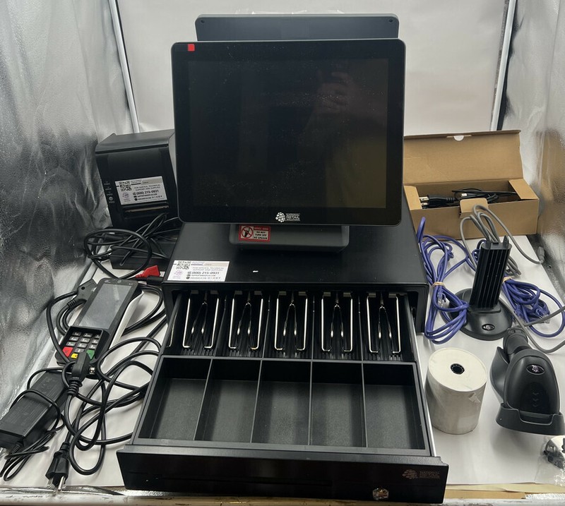 NATIONAL RETAIL SOLUTIONS 1500U CASH REGISTER POS SYSTEM BUNDLE i500 RP326U