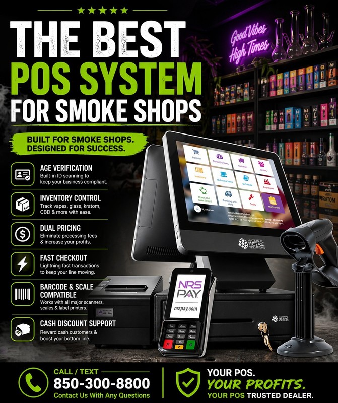 POS Built For Vape Tobacco Shops - NRS POS -NRS PAY Account Required