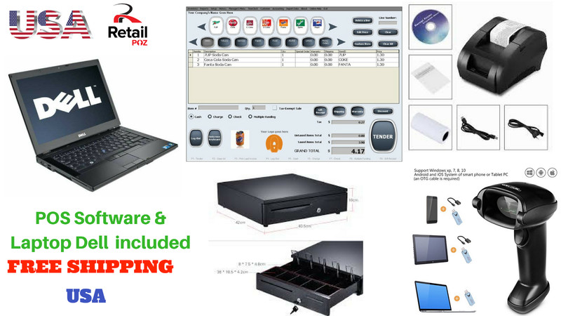 Low price Full POS all-in-one Point of Sale System Combo Kit Retail Store Laptop