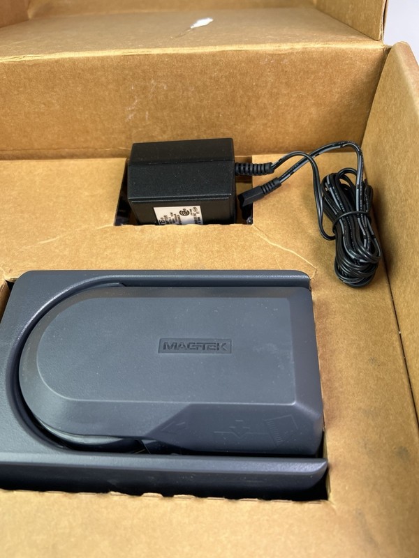 Magtek MICR MINI RS232 XT/PS2 Check Reader W AC Adapter P/N 22522003 - Dark Grey gallery