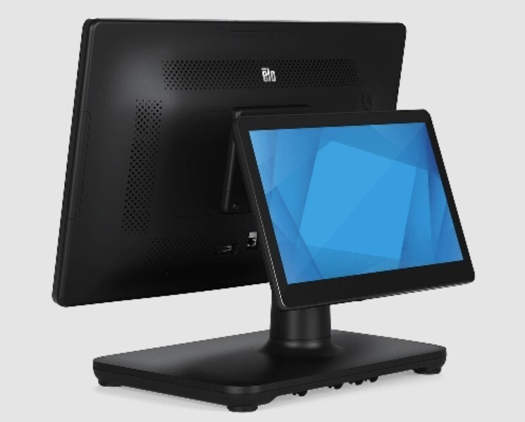 Elo 22-inch EloPOS System i5, Win 10, 8GB, 128GB SSD w/ stand + 13″ screen NEW