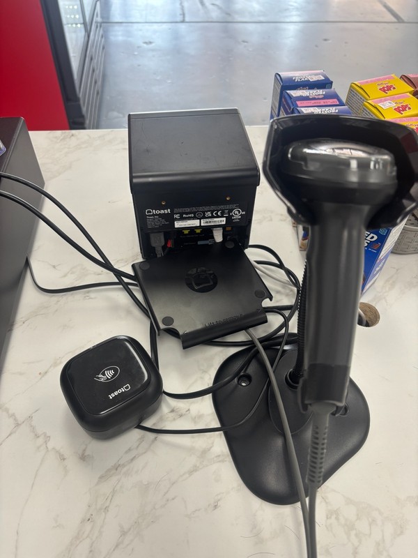 Toast Flex TT200 POS Point of Sale System dual display Screen with Power Supply gallery