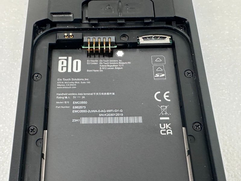 Elo Elotouch EMC0550-2UWA-O-AQ-WIFI-GY-G Mobile Handheld E862573 NO BATERY 🚚 gallery