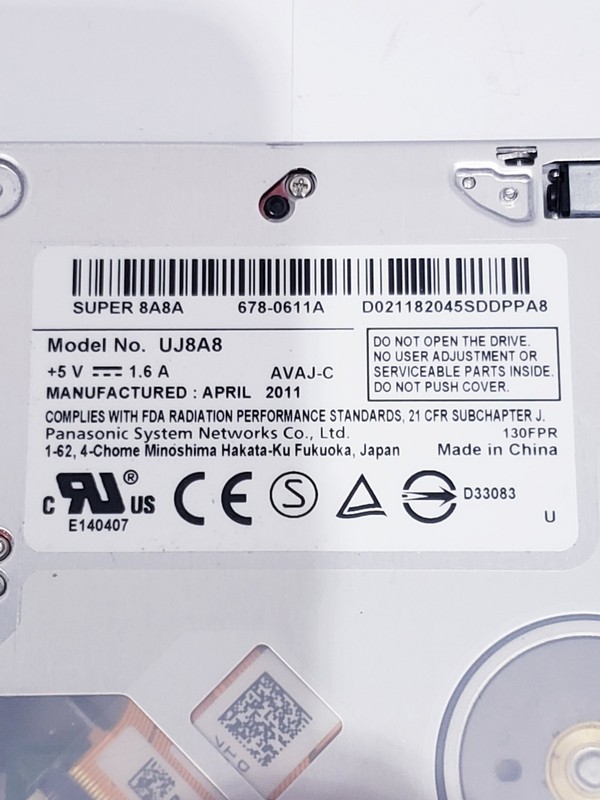 Optical Drive For MacBook Pro (A1286) 678-0611C Super 8A8A UJ8A8 DISC DRIVE ONLY gallery
