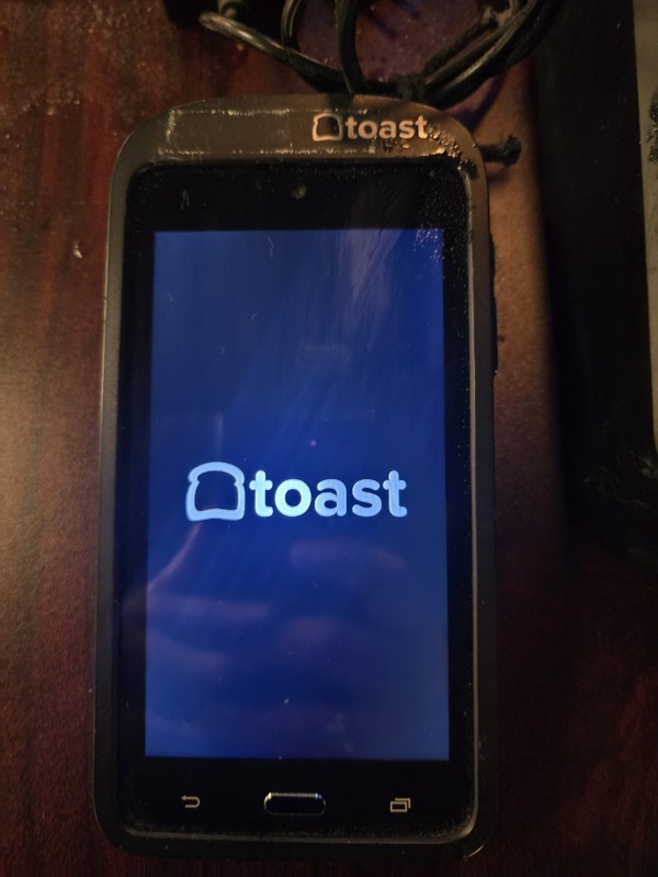 Lot of 3 Toast GO 1 (TG100) Handheld POS With CC READER and Charging Bay. gallery