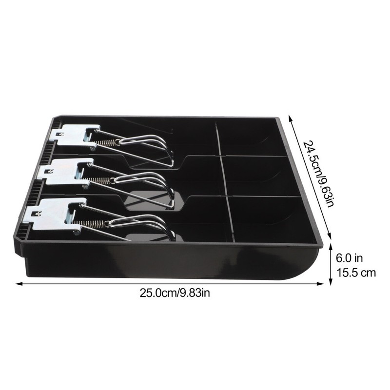 1PC Metal Cash Register Drawer Insert Tray Money Storage under Counter Black gallery