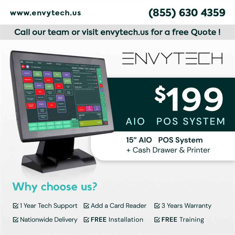 15" Touchscreen POS Cash Register Till System For Bakeries & Delis