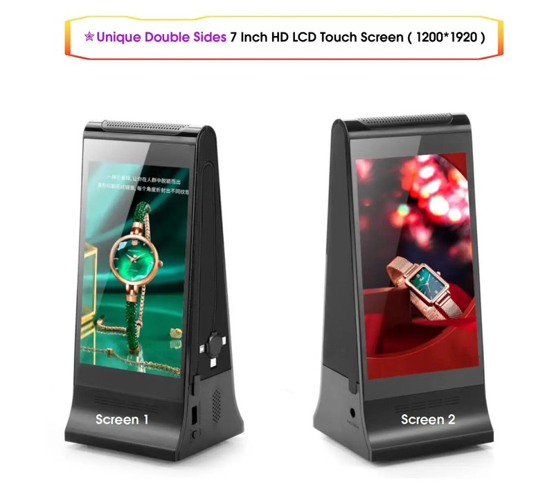 Hot Sale WIFI and Cloud Server Function 7 Inch Digital Signage Table Talker gallery