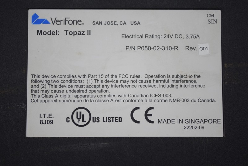 Verifone Topaz II POS Terminal Touch Screen Point of Sale gallery