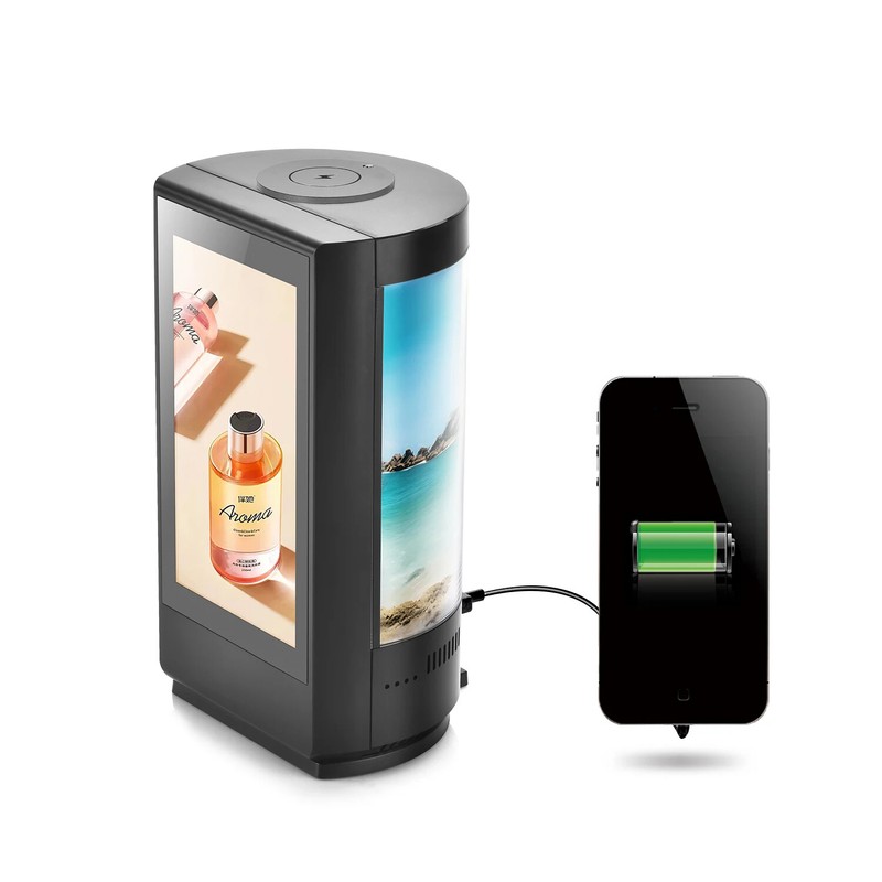 High CPU RAM 2G Touch Screen Advertising Charging Digital Signage And Displays gallery