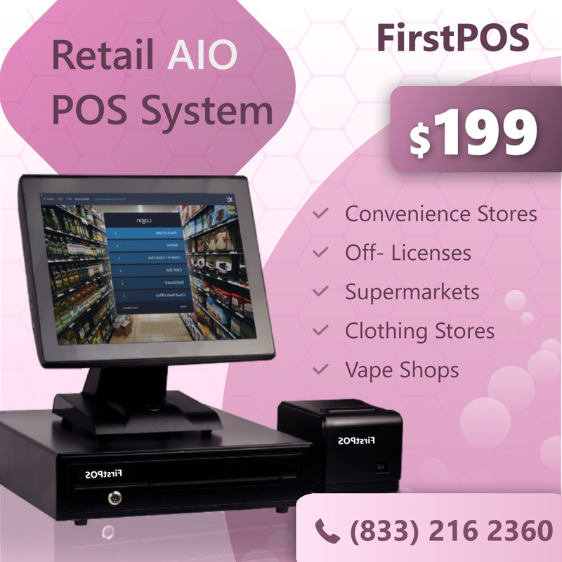 15» Touchscreen POS Cash Register Till System for all Retail Shops
