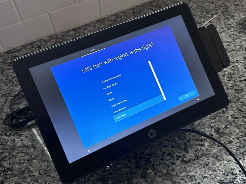 USED - HP RP2 Retail System 2030 POS Touchscreen AIO Computer w/ Adapter Stand gallery